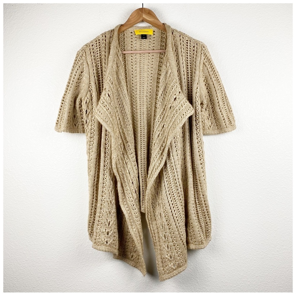 St. John Chunky‎ Knit Crochet Cardigan Size Small